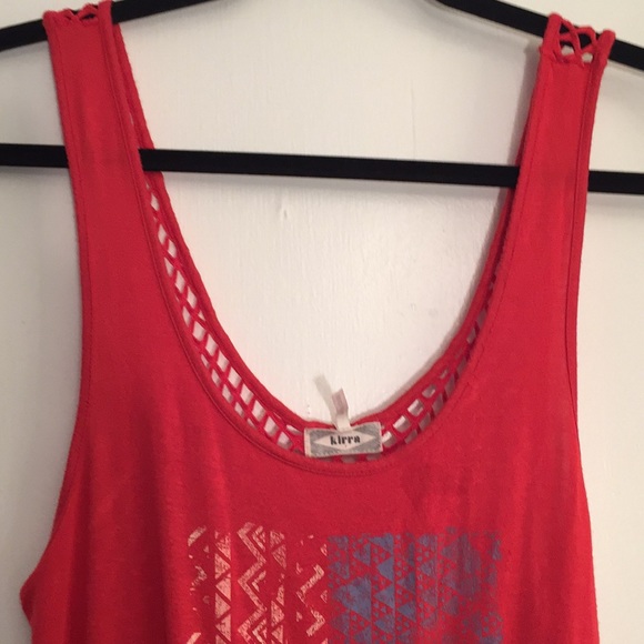 Kirra Linen Red Romper- Size Small- Carving Back - Picture 3 of 7